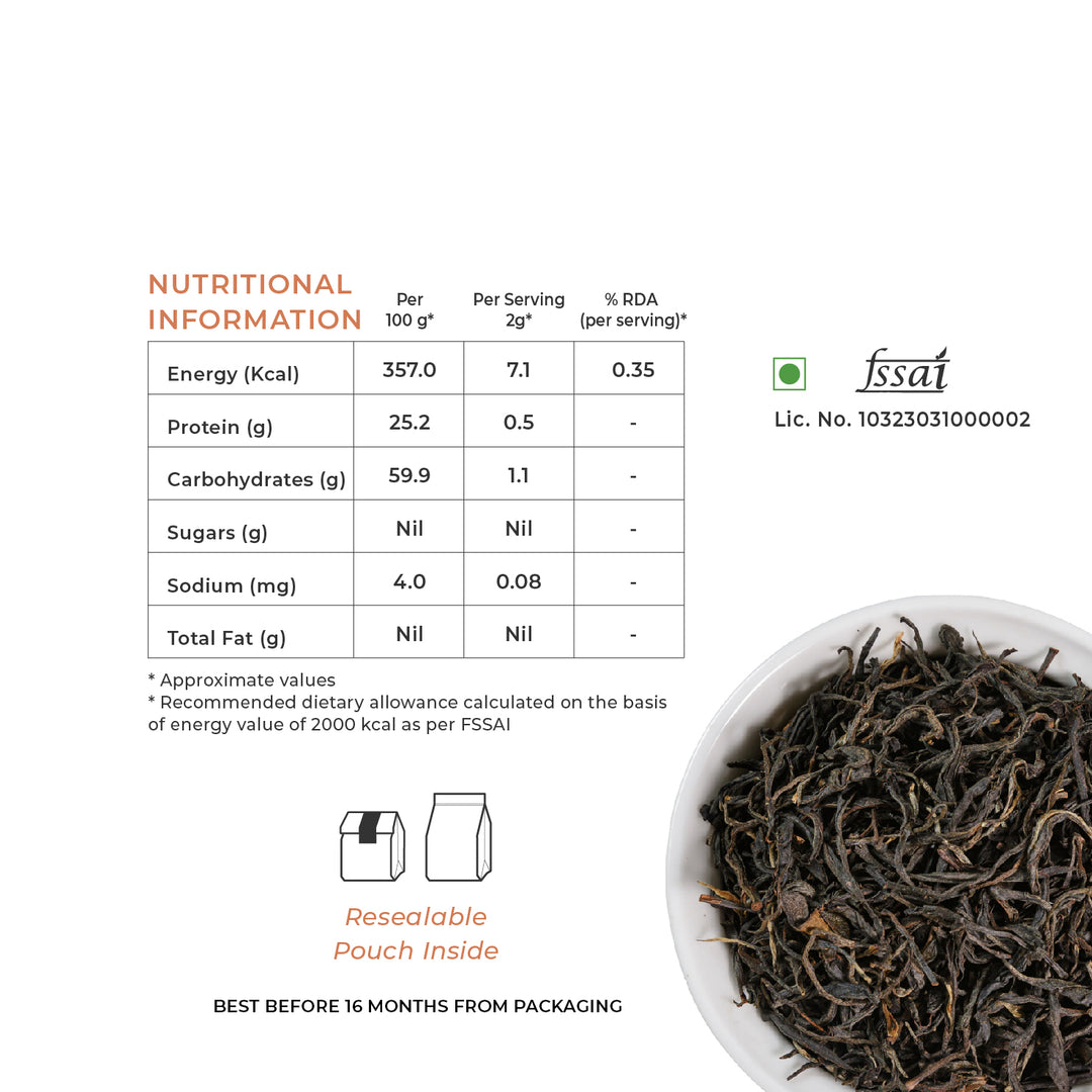 Deroi Assam Heritage Black Tea | 100% Natural Whole Leaf Assam Tea | Strong Flavour and Aroma - 100g
