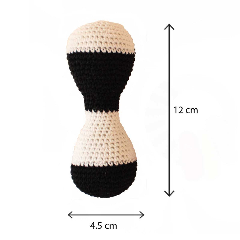 Shumee High Contrast Crochet and Wooden Rattles