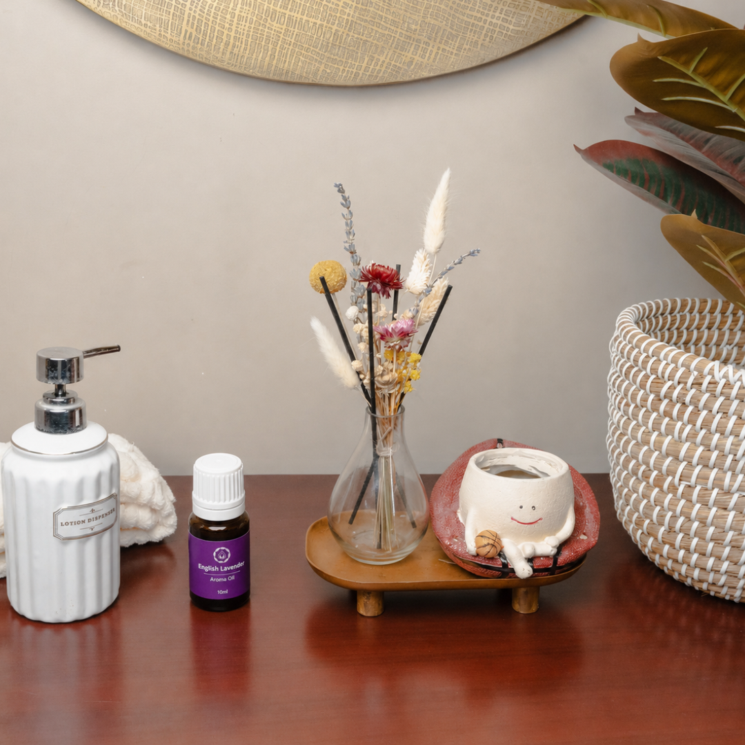 Crystal Aroma Garden Reed Diffuser Set | Home Fragrance & Dried Flowers