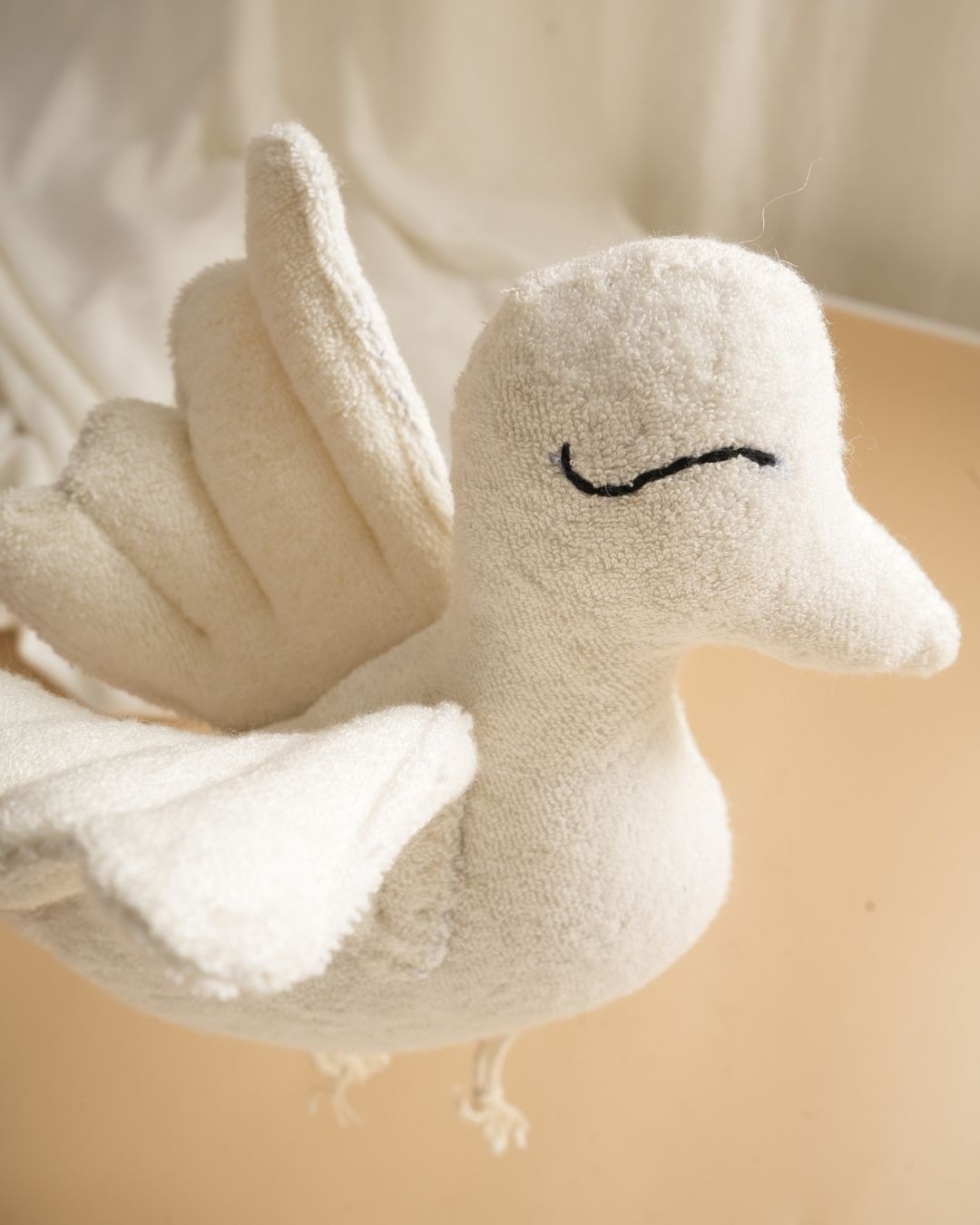 WhisperWing Swan Plush Set | Bamboo Terry Soft Toy | Eco-Friendly Baby Comfort Toy 
