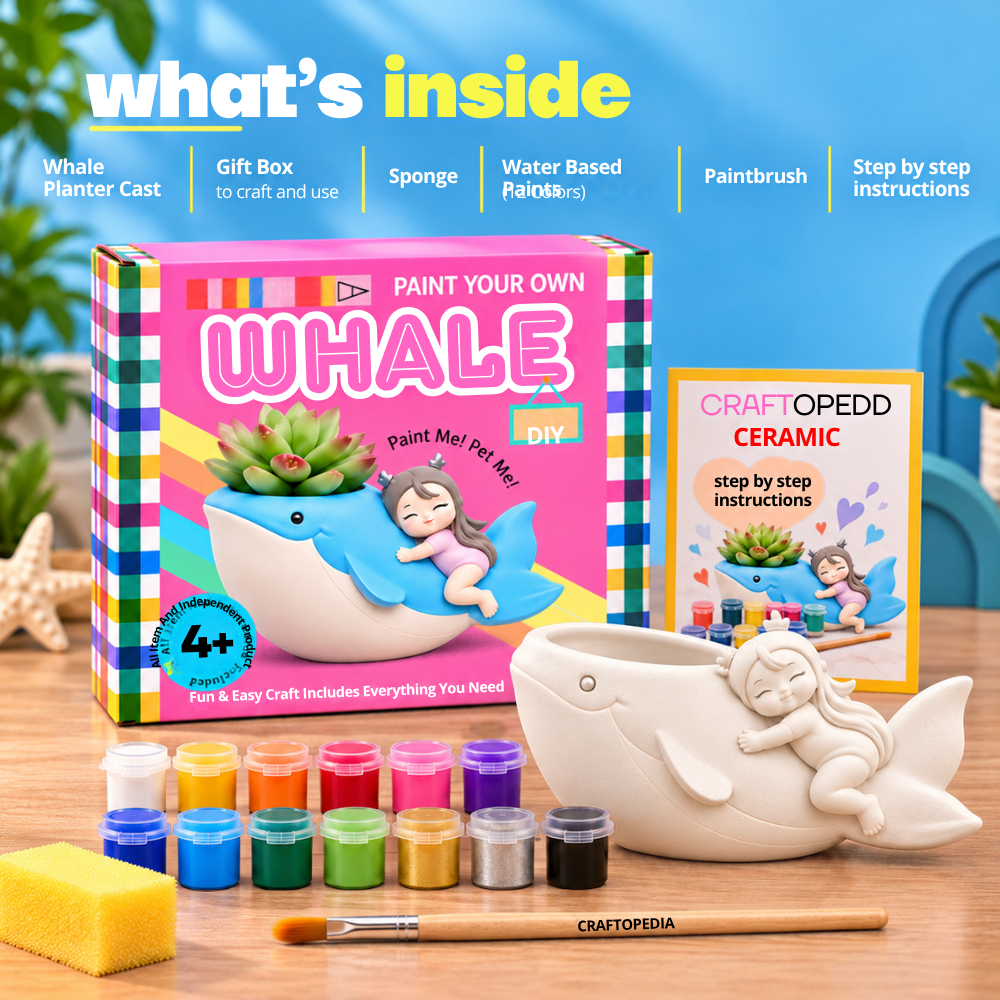 DIY Planter Painting Kit - Whale