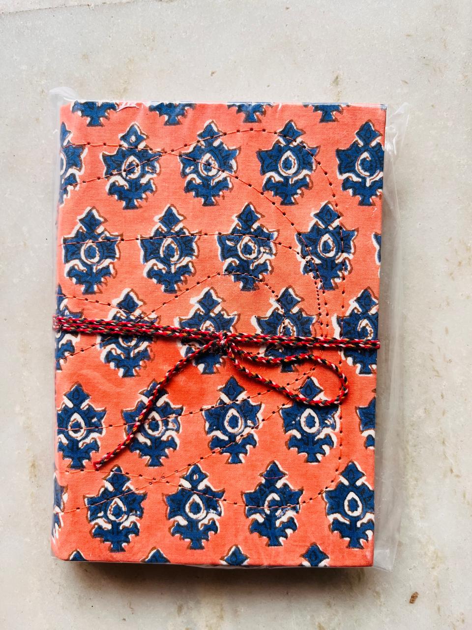 Handcrafted Fabric Diary | 18 × 13 cm | Peekaboo | Softbound with Strings