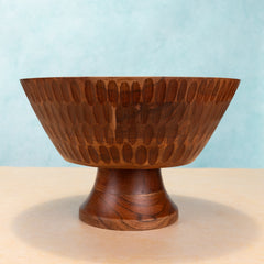 Ireka Homes Handcrafted Kalash Serving Bowls - Multipurpose Acacia Wood Bowls - Durable Bowls for Serving Food, Snacks, and Desserts (11 inches)