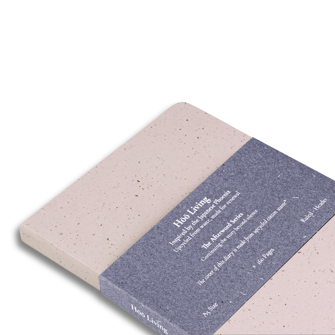 Hōō Living A5 Notebook 160 Pages made from Upcycled Used Sanitary Napkins - Paperboard/Upcycled Spent Barley Paper Cover