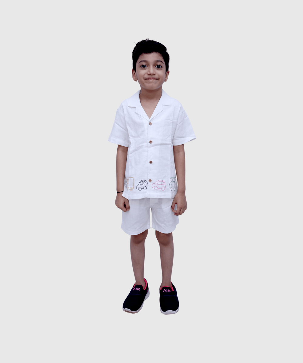 White Car Co-ord Set