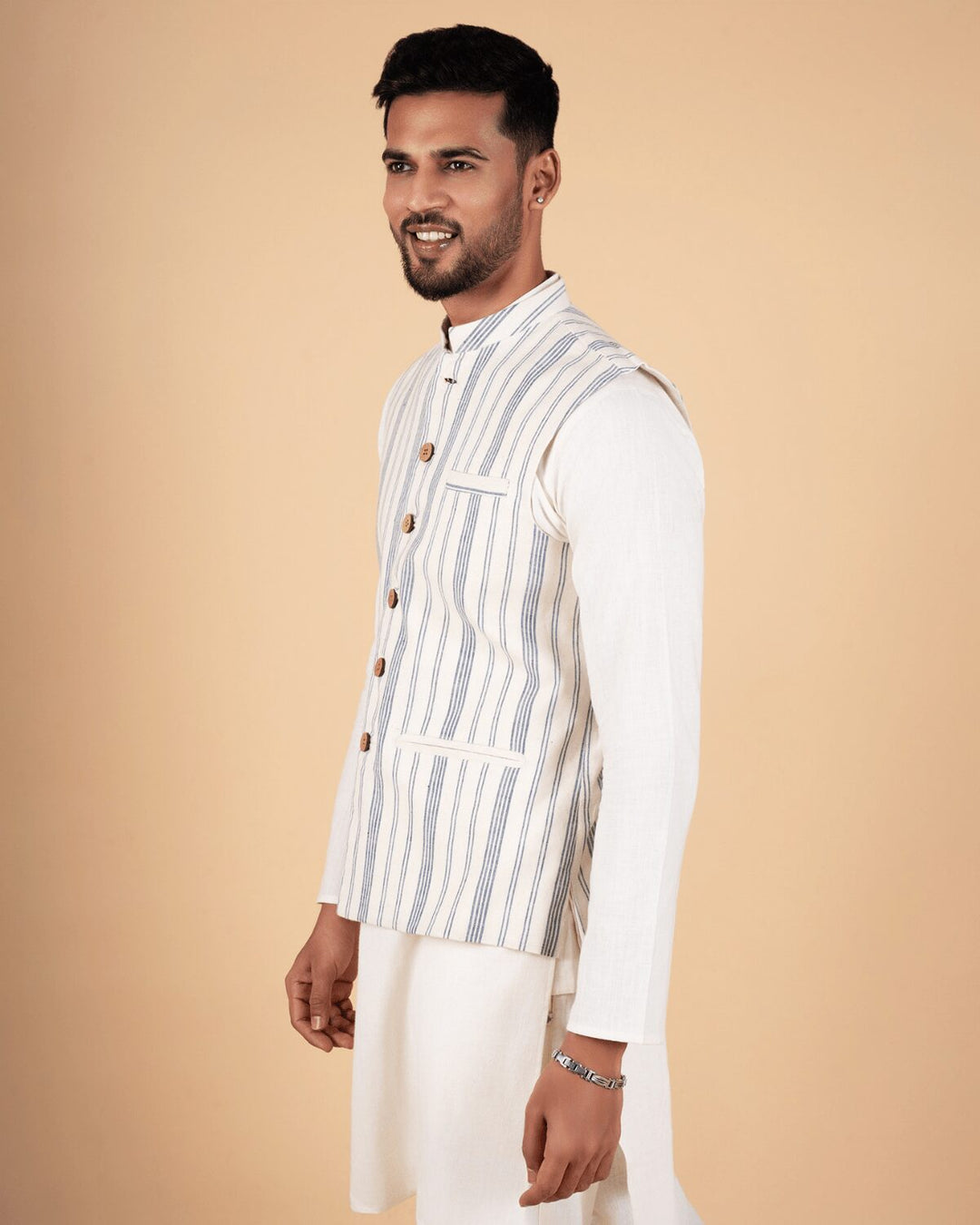 Indigo Striped Koti