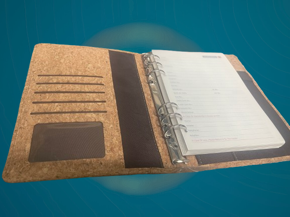 Cork Organiser 3 in 1 - File , Diary & Wallet