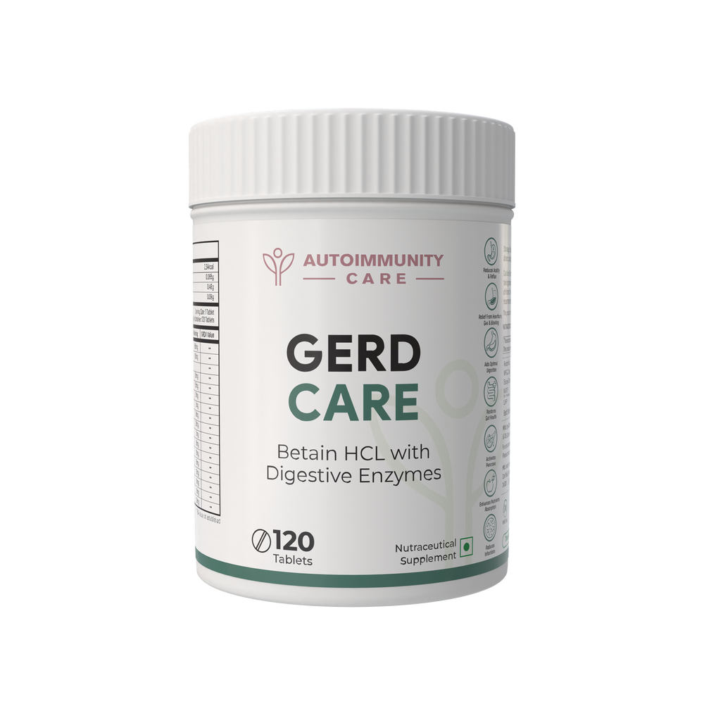 Autoimmunity Care GERD Care | Betaine HCL with Digestive Enzymes | Assists with Digestion and Absorption | Helps Gas and Heartburn Relief