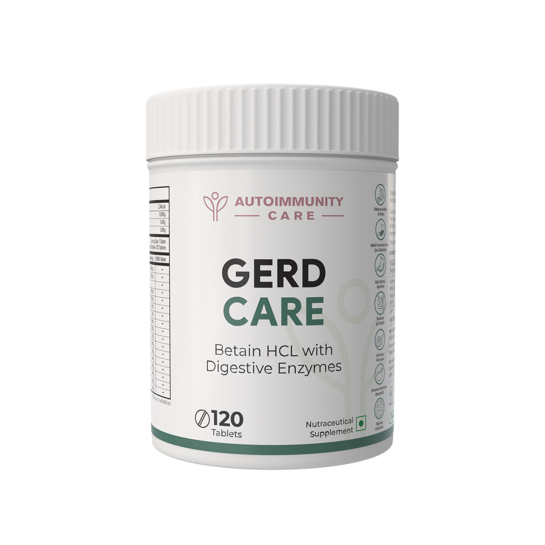 Autoimmunity Care GERD Care | Betaine HCL with Digestive Enzymes | Assists with Digestion and Absorption | Helps Gas and Heartburn Relief 