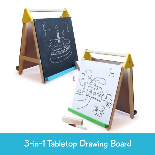 Shumee Wooden Table-Top 3-In-1 Drawing Board