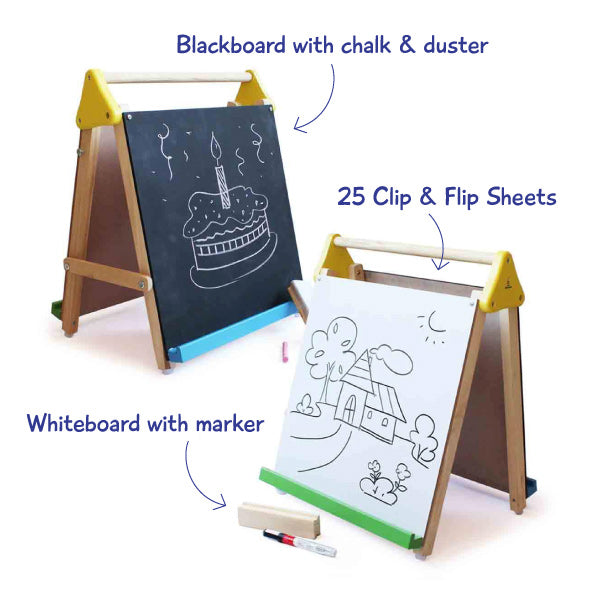 Shumee Wooden Table-Top 3-In-1 Drawing Board