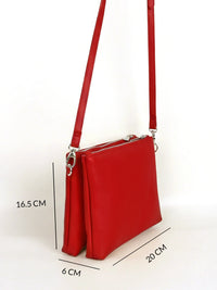 Dual Sling Vegan Leather Crossbody