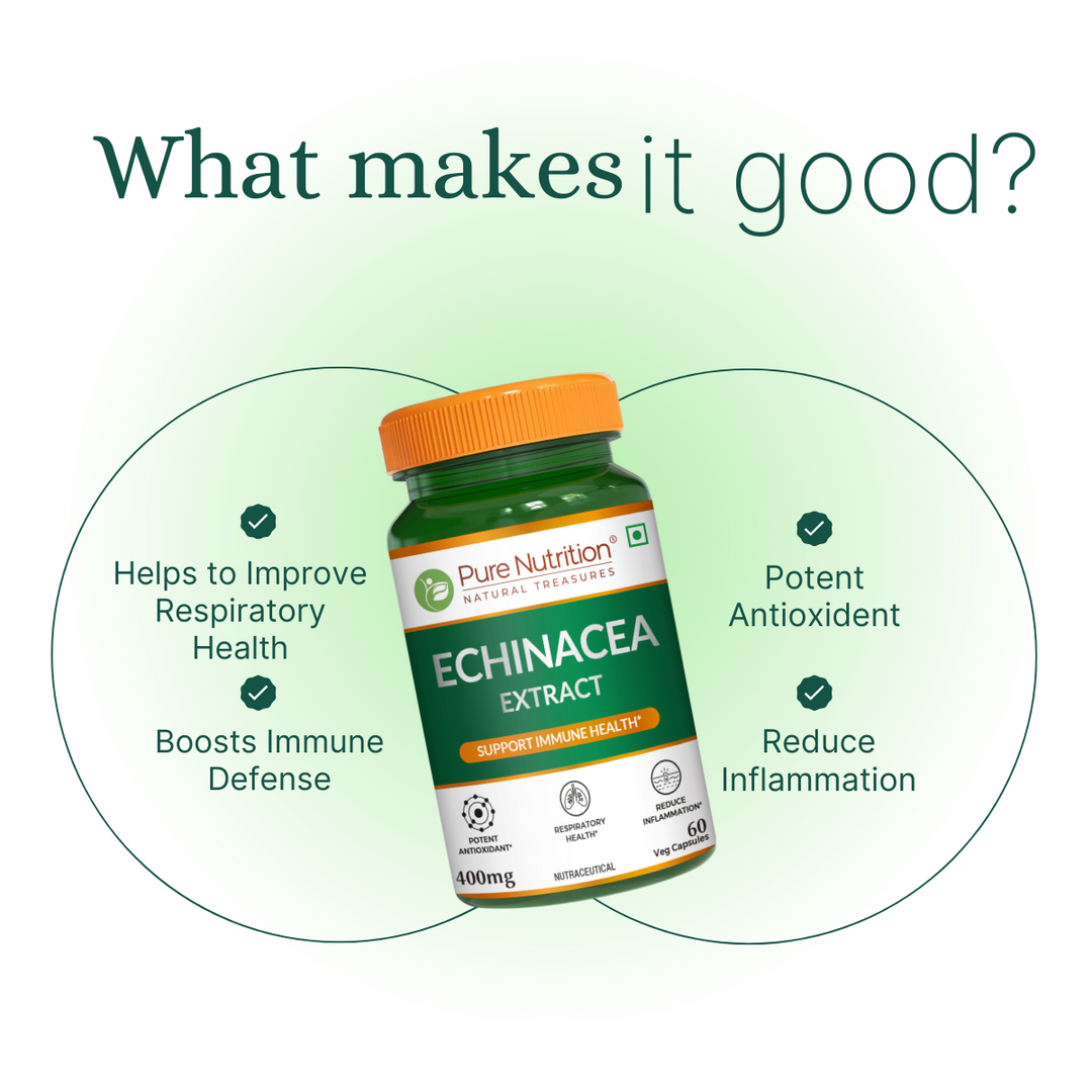 Echinacea Extract Capsules – 60 Caps | Immune Boost & Anti-Inflammatory