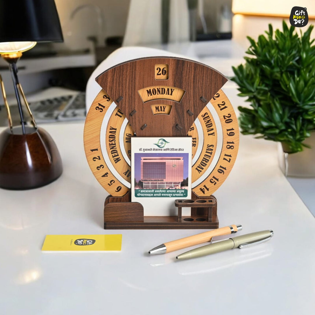 Eco - Friendly Round Calendar with Custom Photo Options | The Eco - Friendly Round Calendar | Perfect for Corporate Gifting - Suspire