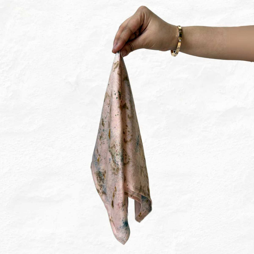 Eco - printed Blush Confetti Bandana - Suspire