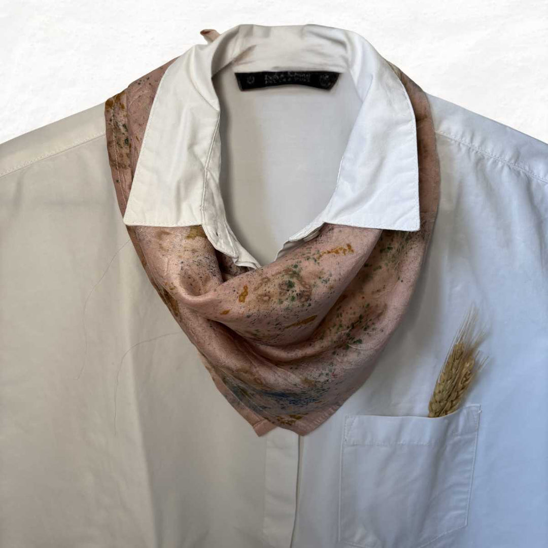 Eco - printed Blush Confetti Bandana - Suspire