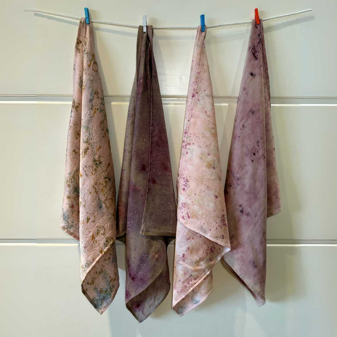 Eco - printed Blush Confetti Bandana - Suspire