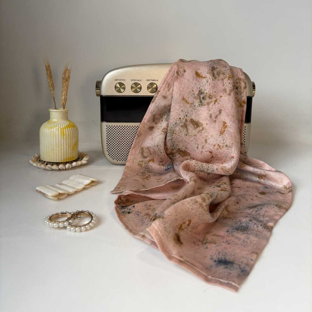 Eco - printed Blush Confetti Bandana - Suspire