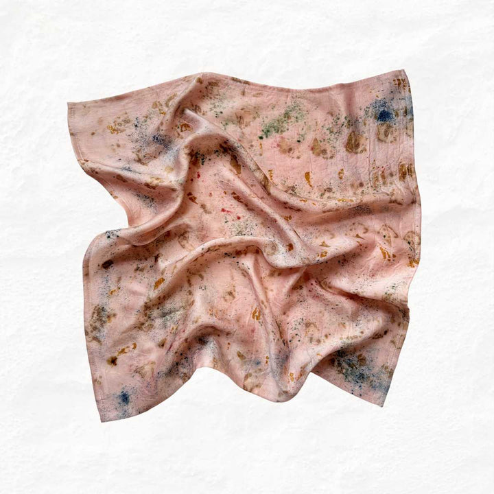 Eco - printed Blush Confetti Bandana - Suspire