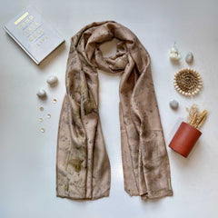 Eco-printed Blush Drift Scraf