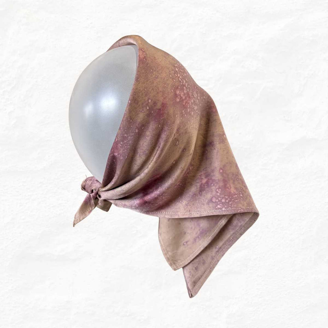 Eco - printed Lavender Rain Bandana - Suspire