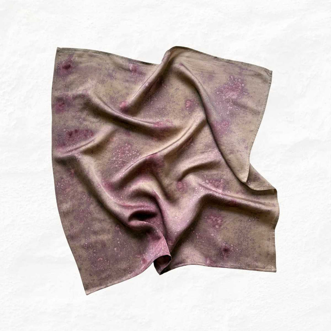 Eco - printed Lavender Rain Bandana - Suspire
