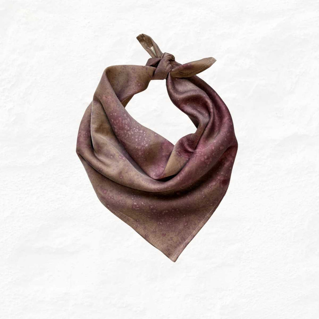Eco - printed Lavender Rain Bandana - Suspire