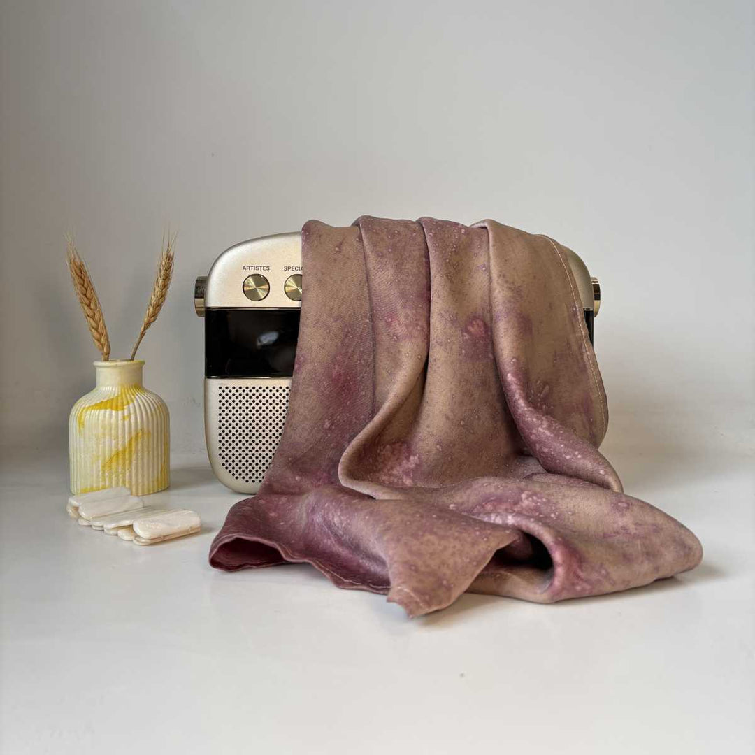 Eco - printed Lavender Rain Bandana - Suspire