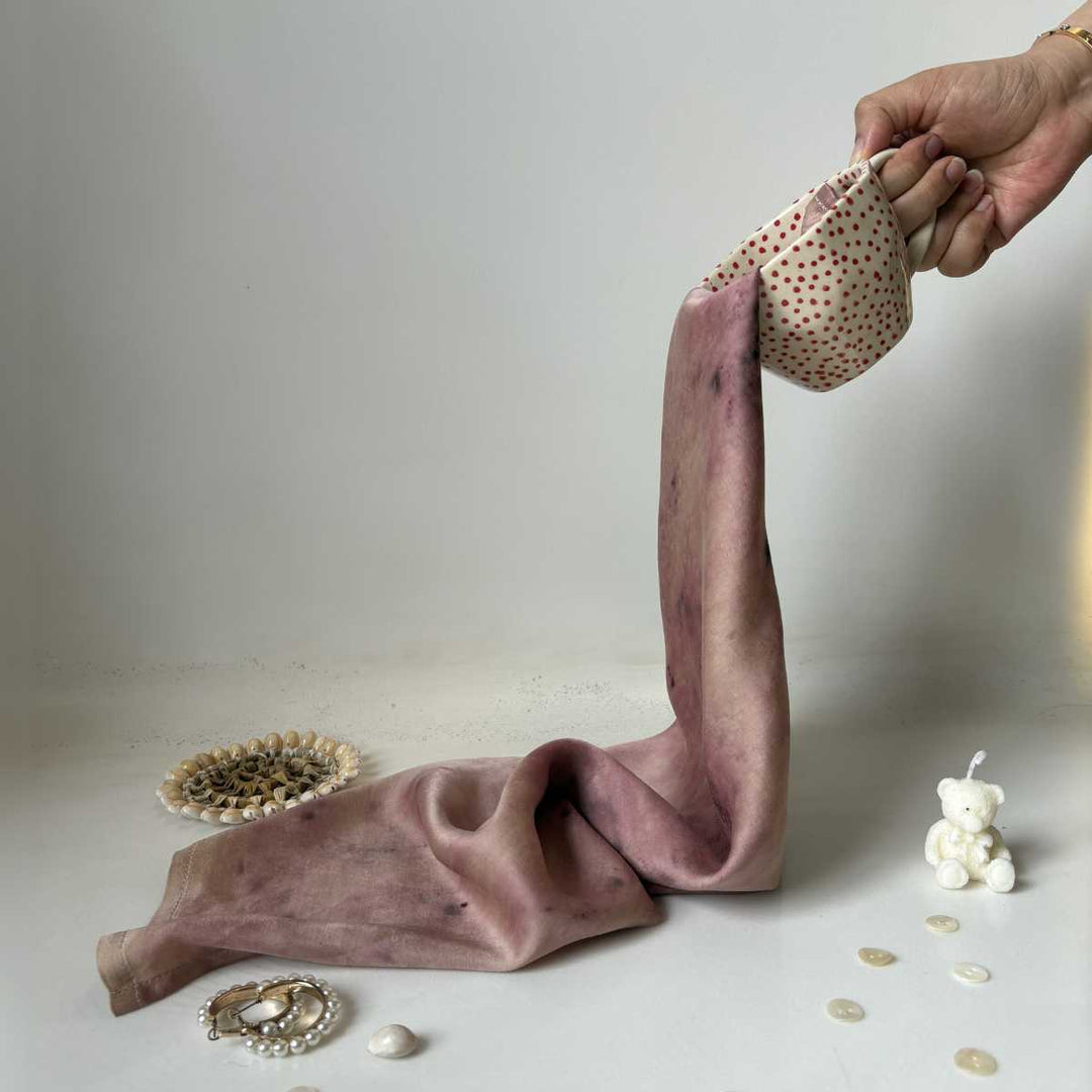 Eco - printed Lilac Whispers Bandana - Suspire