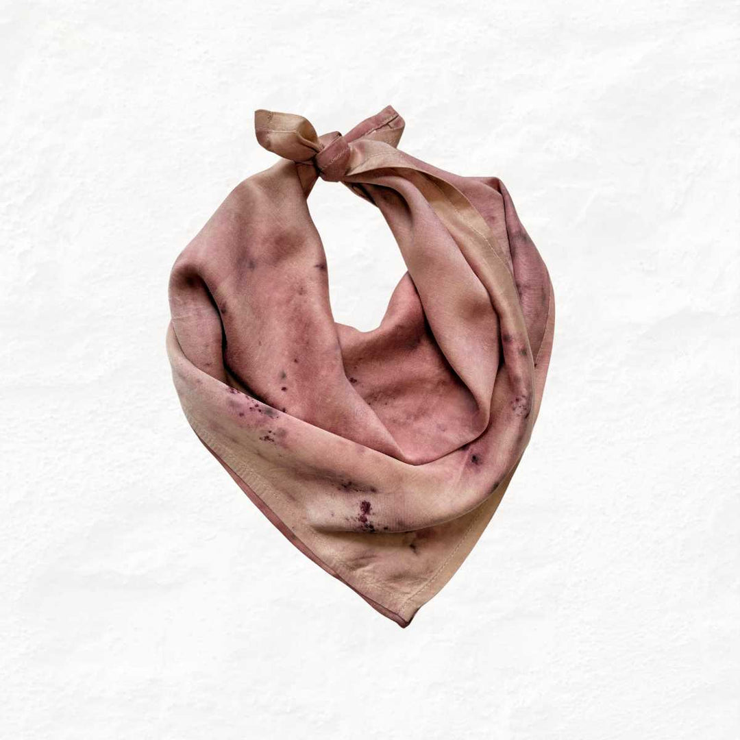 Eco - printed Lilac Whispers Bandana - Suspire