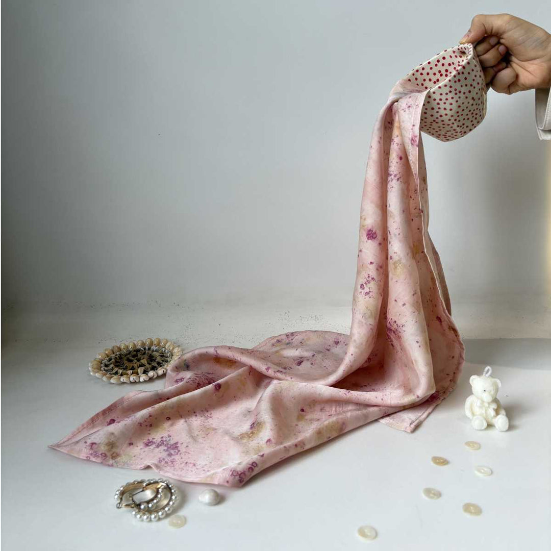 Eco - printed Rose Bloom Bandana - Suspire