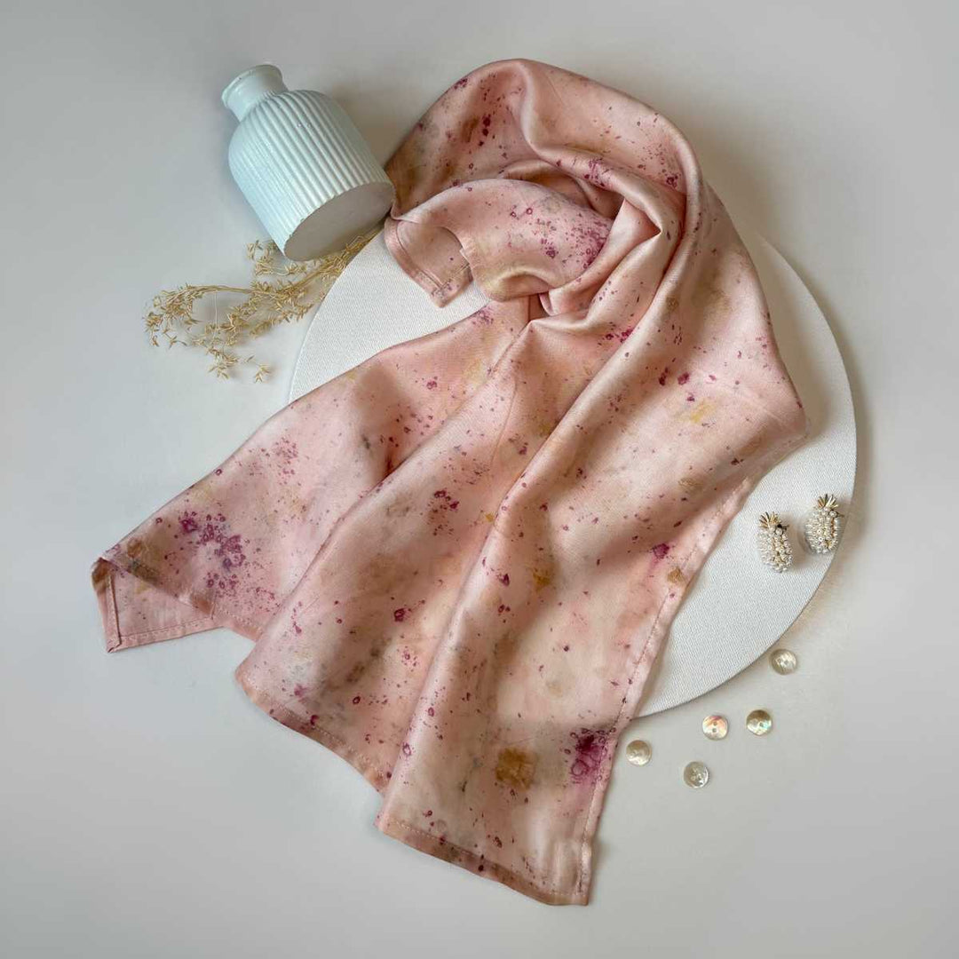 Eco - printed Rose Bloom Bandana - Suspire