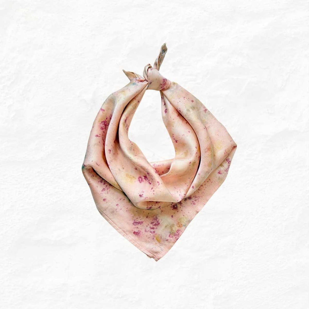 Eco - printed Rose Bloom Bandana - Suspire