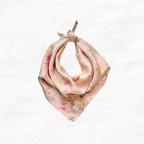 Eco-printed Rose Bloom Bandana
