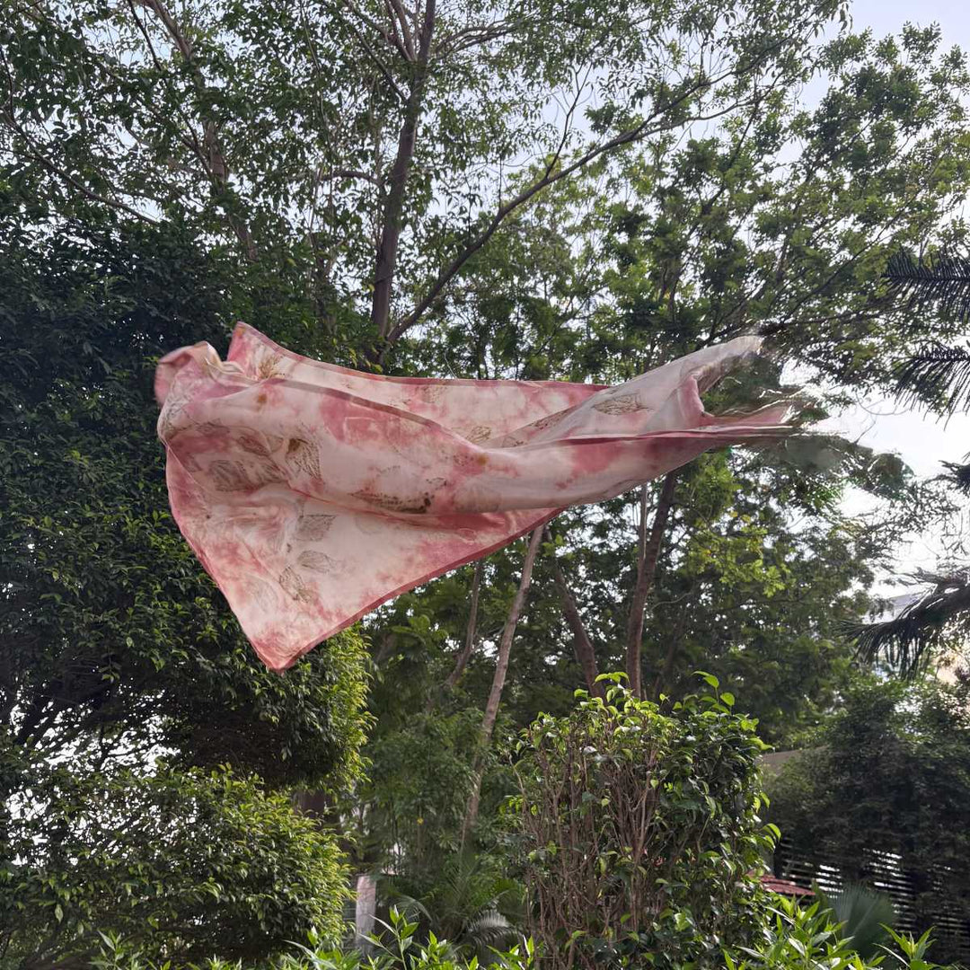 Eco - printed Softly Rooted Scarf - Suspire