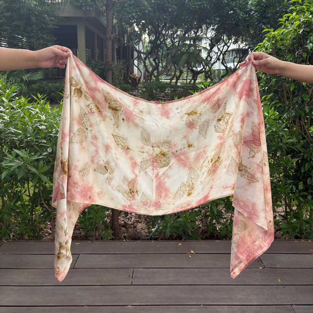 Eco - printed Softly Rooted Scarf - Suspire