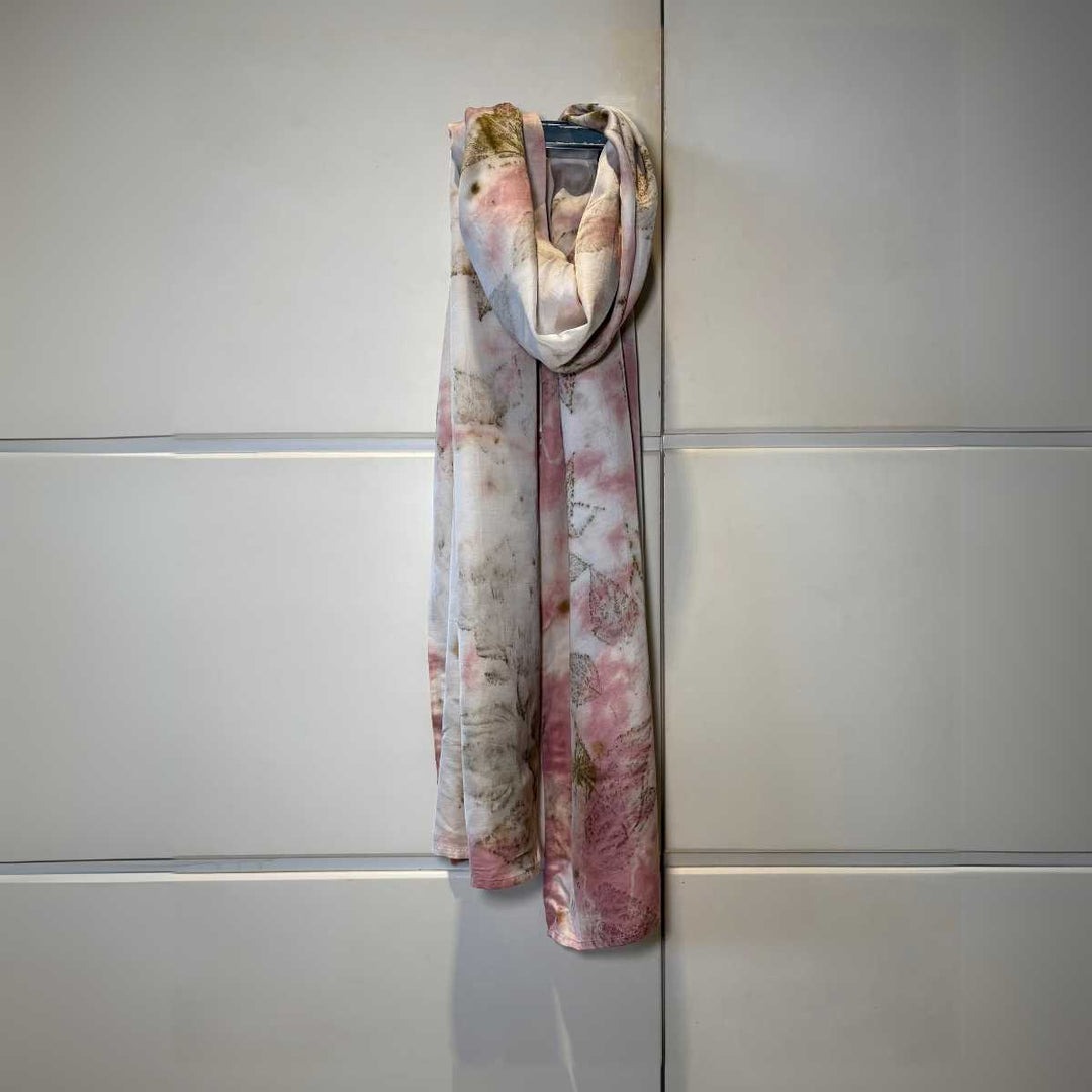 Eco - printed Softly Rooted Scarf - Suspire