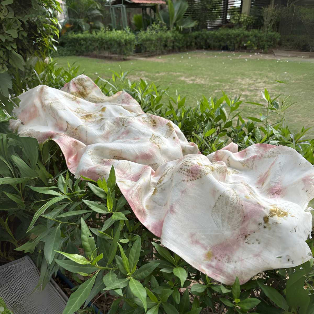 Eco - printed Softly Rooted Scarf - Suspire