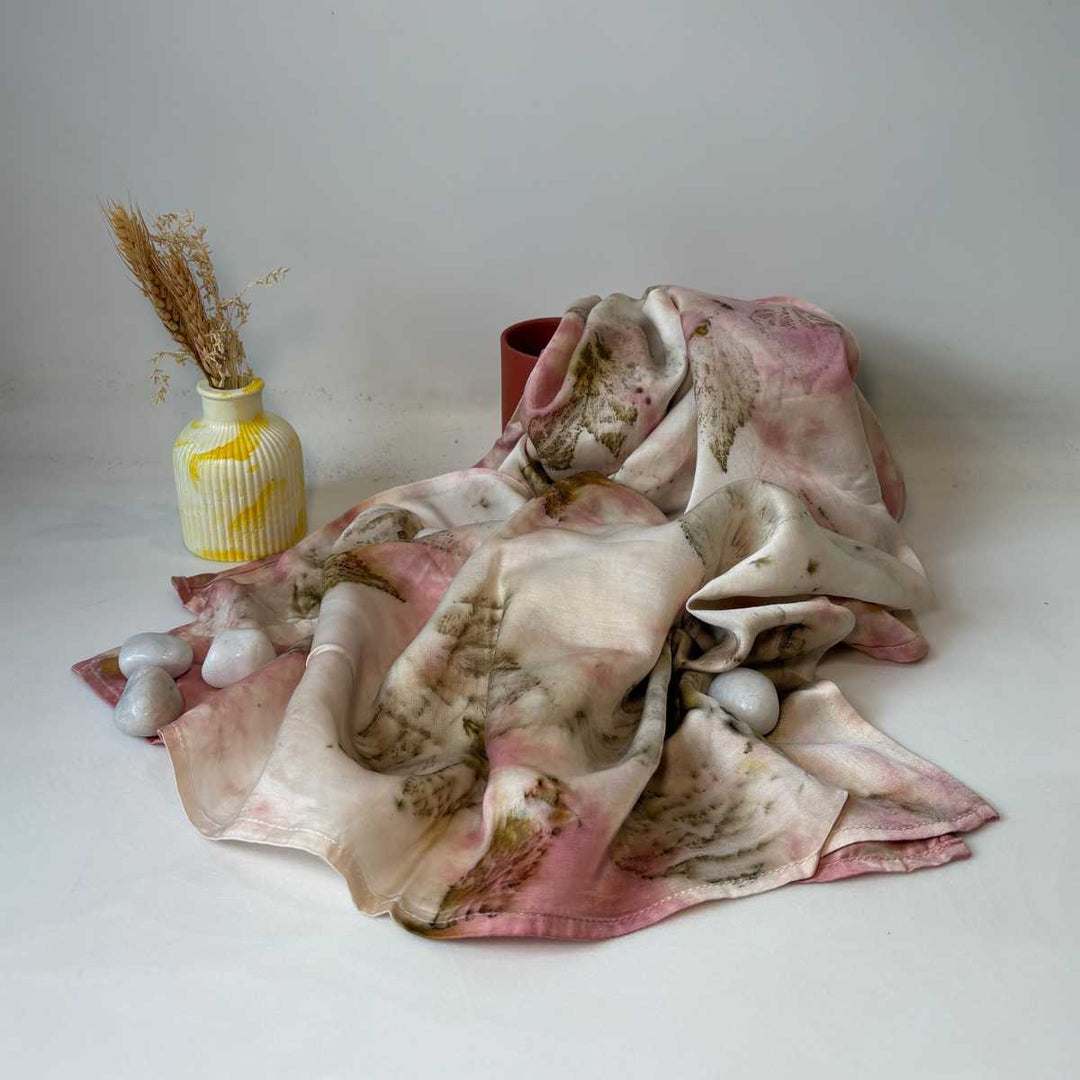 Eco - printed Softly Rooted Scarf - Suspire