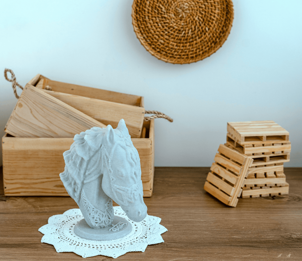 EcoDecor Bronco's Kartavya – Plant-Based Marble White Sculpture | Eco-Friendly Décor