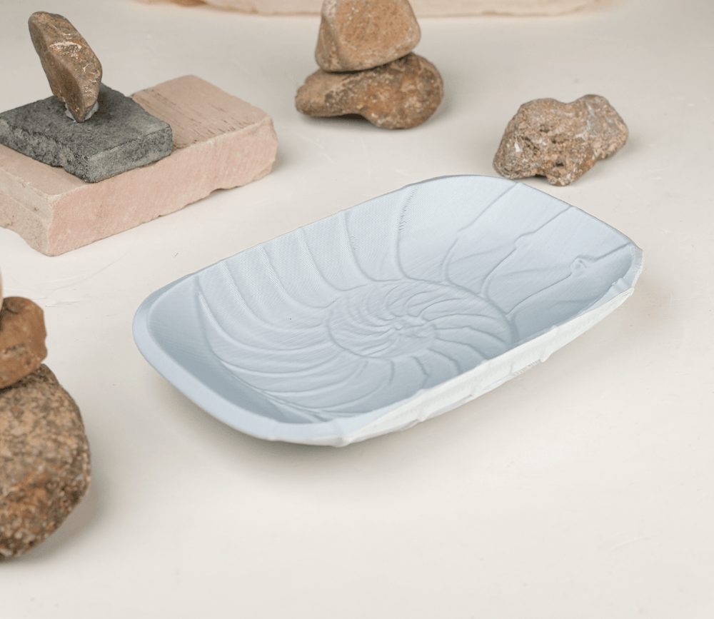 EcoDecor Da Vinci Sterling – Plant-Based Exotic Titanium Tray | Eco-Friendly Table Décor