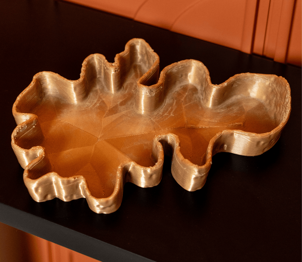EcoDecor Flat Canyon – Plant-Based Exotic Bronze Tray | Eco-Friendly Table Décor