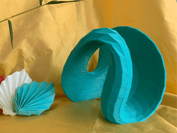 EcoDecor Halcyon Ubiquity – Plant-Based Seafoam Green Sculpture | Eco-Friendly Décor