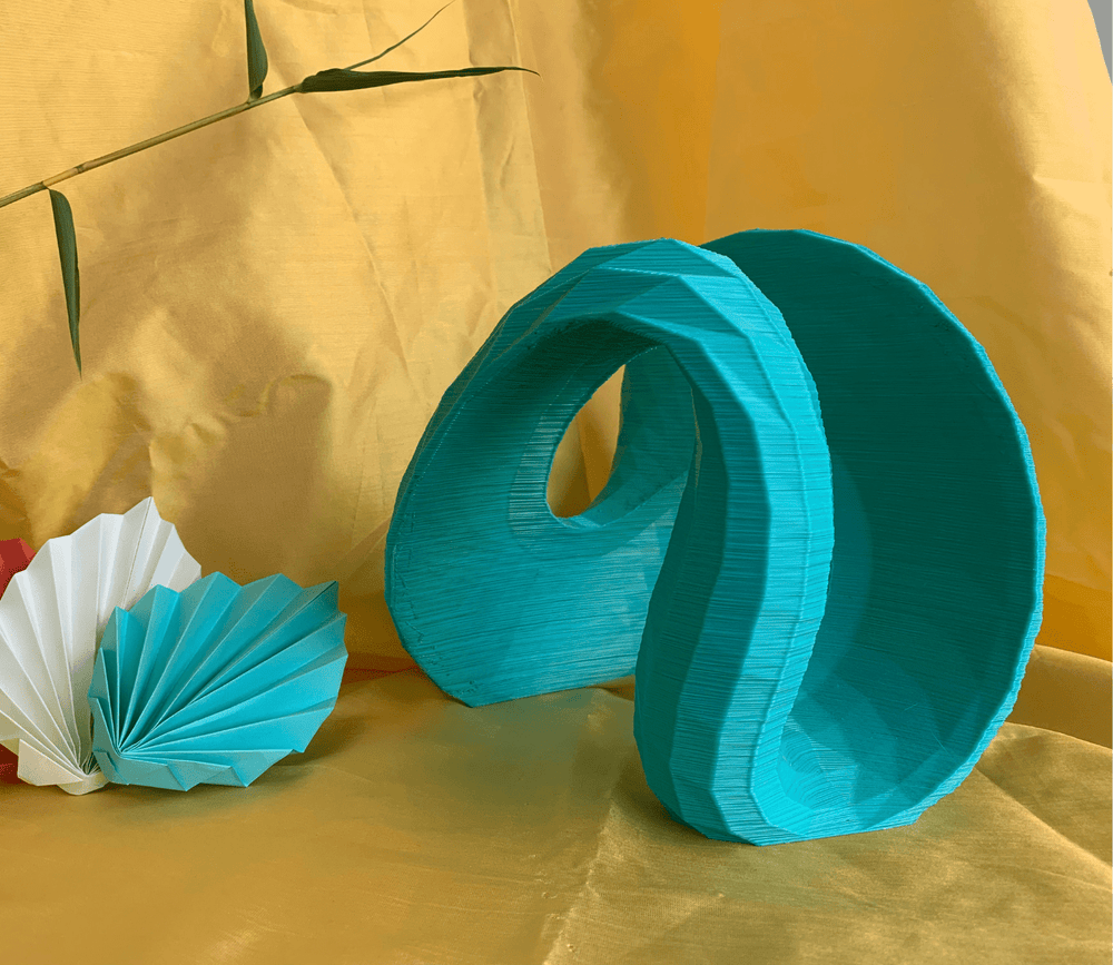 EcoDecor Halcyon Ubiquity – Plant-Based Seafoam Green Sculpture | Eco-Friendly Décor