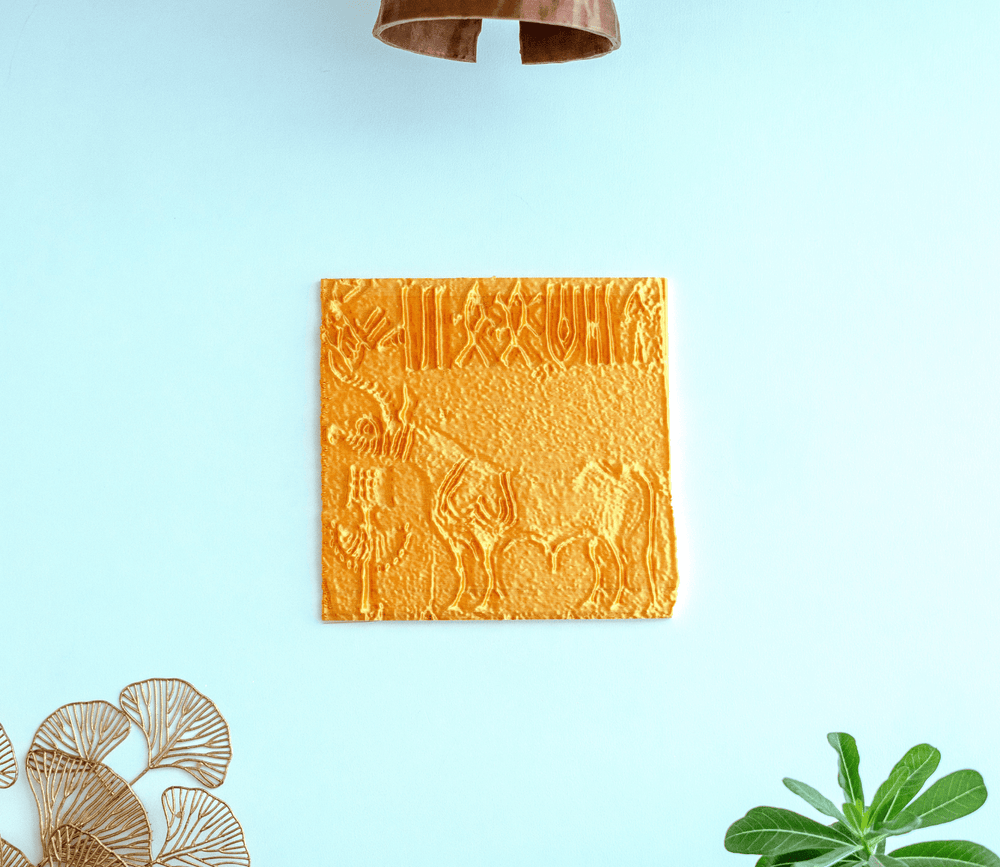 EcoDecor Harappan Steatite – Plant-Based Pure Gold Wall Décor | Eco-Friendly Wall Art