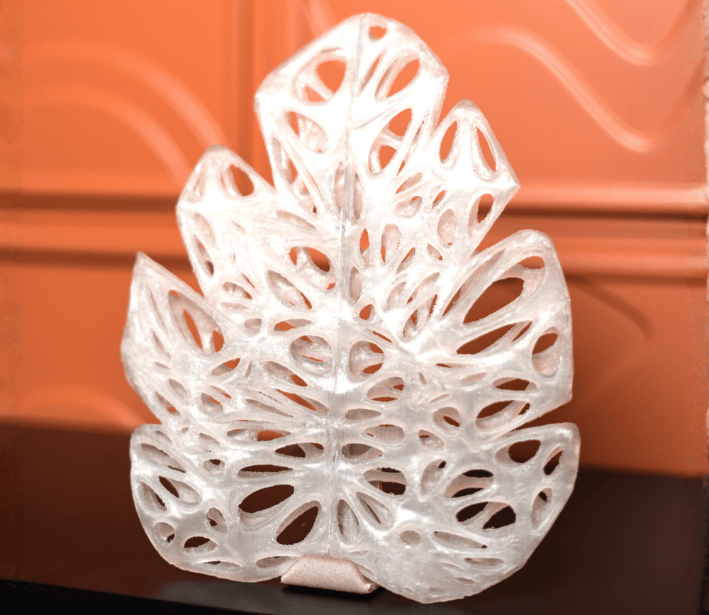 EcoDecor Hutch Leaf – Plant-Based Natural Colorless Tray | Sustainable Table Décor