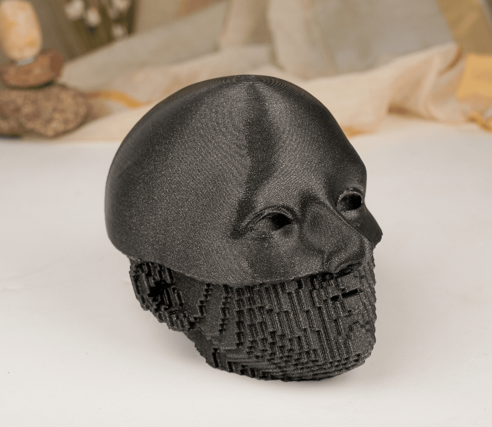 EcoDecor Matrix Mazzard – Plant-Based Twinkling Black Figurine | Sustainable Décor