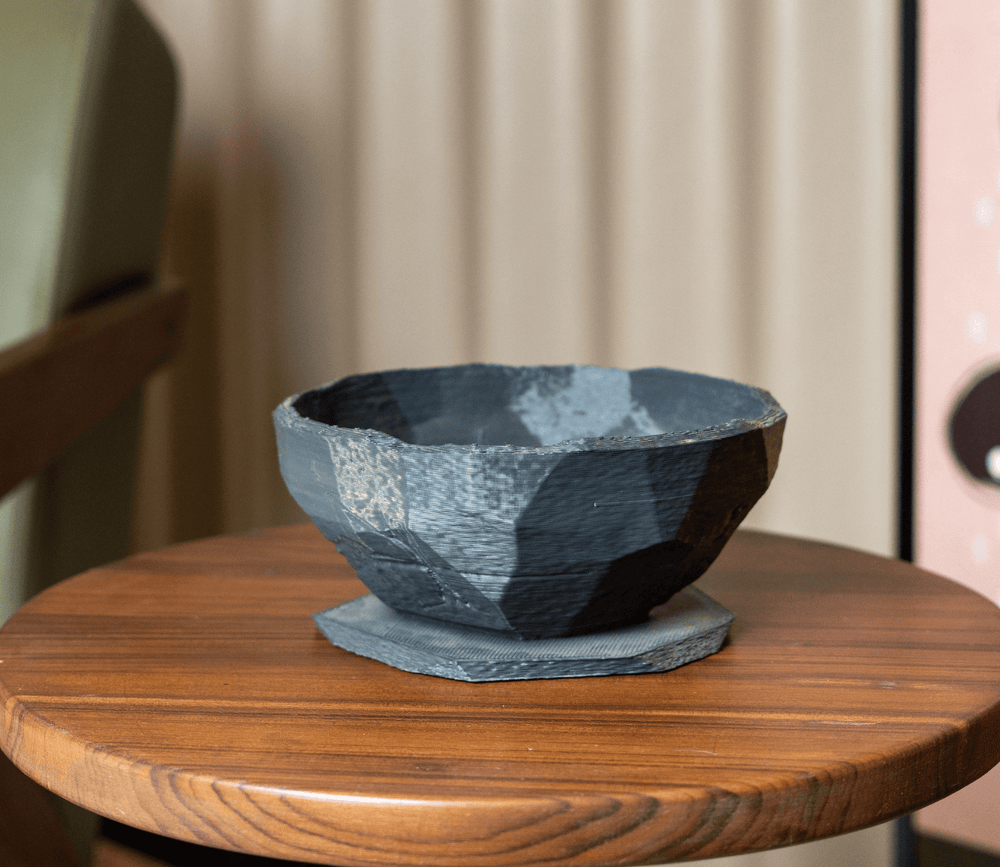 EcoDecor Medieval Remnant – Plant-Based Simple Grey Bowl | Eco-Friendly Décor