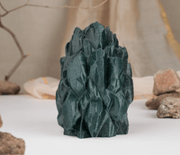 EcoDecor Raw Crustanite – Plant-Based Twinkling Green Figurine | Eco-Friendly Décor