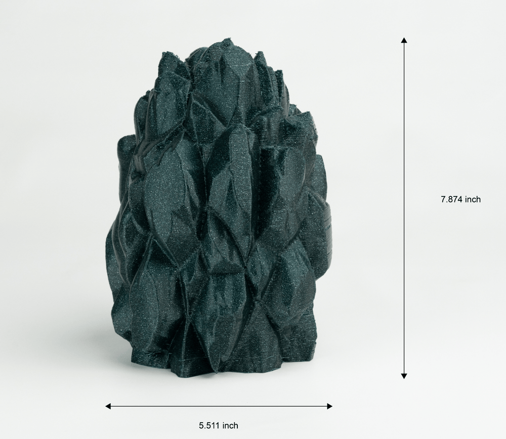 EcoDecor Raw Crustanite – Plant-Based Twinkling Green Figurine | Eco-Friendly Décor